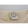 Canotta girocollo senza maniche in misto cotone beige - ONE SIZE