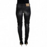 Jeans casual da donna skinny a vita bassa in cotone nero - W27