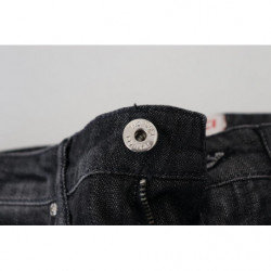 Jeans casual da donna skinny a vita bassa in cotone nero - W27