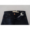 Jeans casual da donna dritti a vita bassa blu - W26