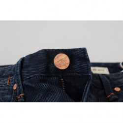 Jeans casual da donna dritti a vita bassa blu - W26
