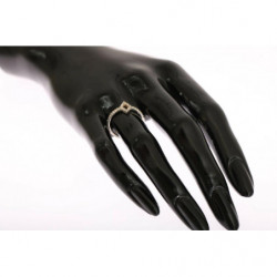 Anello argento 925 trasparente CZ da donna rombo argento - EU50 - US5