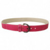 Cintura vita fibbia rotonda logo pelle rosa - 100 CM / 40 INCHES
