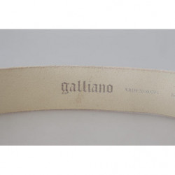 Cintura vita fibbia rotonda logo pelle rosa - 100 CM / 40 INCHES