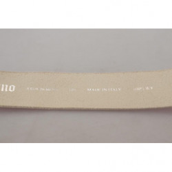 Cintura vita fibbia rotonda logo pelle rosa - 100 CM / 40 INCHES