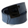 Cintura con fibbia con logo in pelle normale blu - 85 CM / 34 INCHES