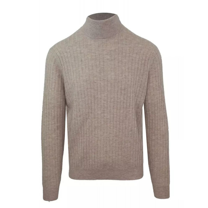 Maglione di lana beige - 3XL