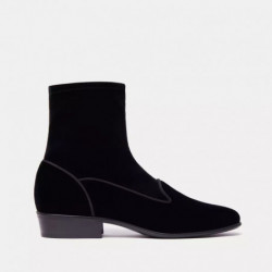 Stivale in pelle nera -...