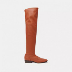 Stivale in pelle marrone -...