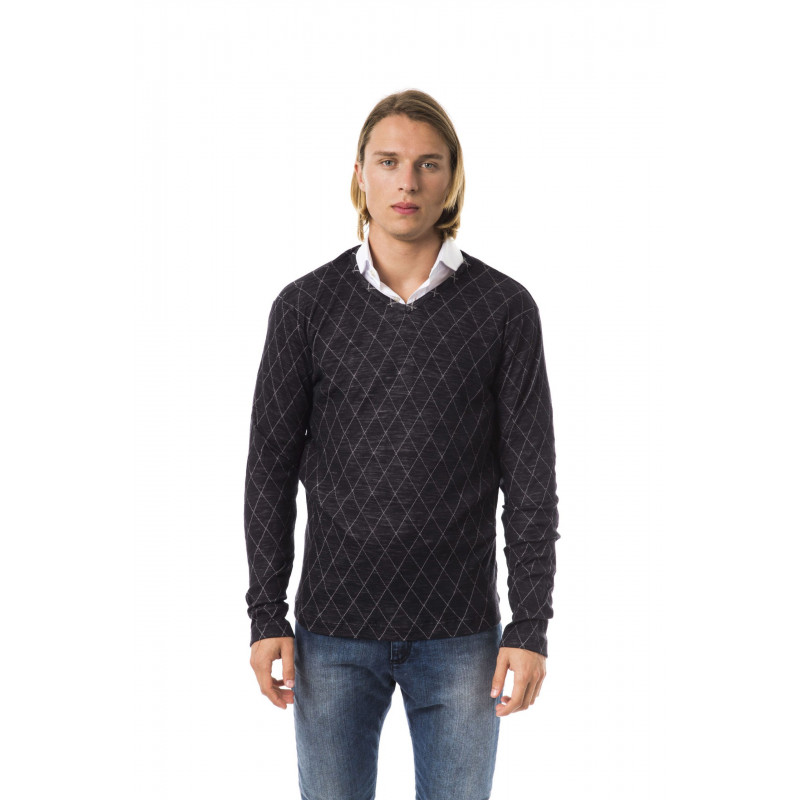 Maglione in cotone nero - S