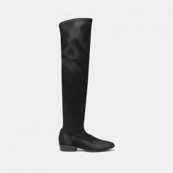 Stivale in pelle nera -...