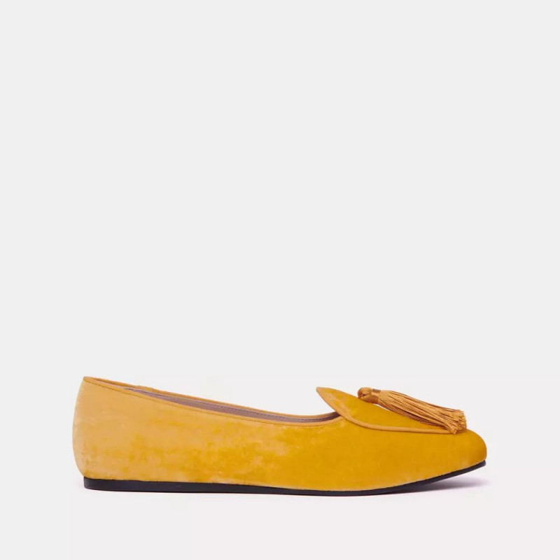Scarpa piatta in pelle gialla - EU38/US8