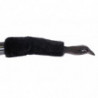 Guanti gomito pelle agnello pelliccia castoro nero - 7-S