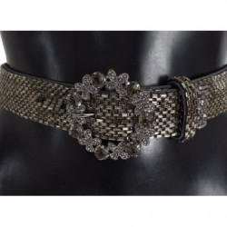Cintura paillettes fibbia ampia cristallo multicolore - 65 CM / 26