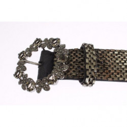 Cintura paillettes fibbia ampia cristallo multicolore - 65 CM / 26