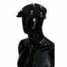 Cappello da uomo strillone decorato in cotone nero - 58 CM-M