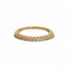 Anello argento 925 oro autentico da donna CZ trasparente oro - EU52