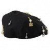 Cappello da uomo strillone decorato in cotone nero - 58 CM-M