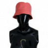 Cappello da pescatore da donna ecopelle trapuntata color pesca - 57