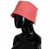 Cappello da pescatore da donna ecopelle trapuntata color pesca - 57