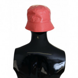 Cappello da pescatore da donna ecopelle trapuntata color pesca - 57