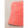 Cappello da pescatore da donna ecopelle trapuntata color pesca - 57