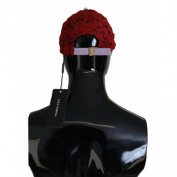 Cappello da baseball in pizzo floreale con logo multicolore - 57 CM-S