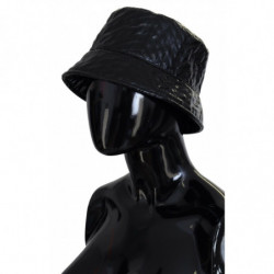 Cappello da pescatore da donna in ecopelle trapuntata nera - 57 CM-S