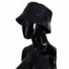 Cappello da pescatore da donna in ecopelle trapuntata nera - 57 CM-S