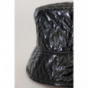 Cappello da pescatore da donna in ecopelle trapuntata nera - 57 CM-S