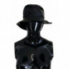 Cappello da pescatore da donna in ecopelle trapuntata nera - 57CM-M