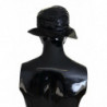 Cappello da pescatore da donna in ecopelle trapuntata nera - 57CM-M