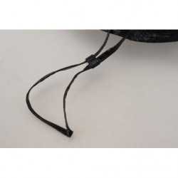Cappello da pescatore da donna in ecopelle trapuntata nera - 57CM-M