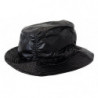 Cappello da pescatore da donna in ecopelle trapuntata nera - 57CM-M
