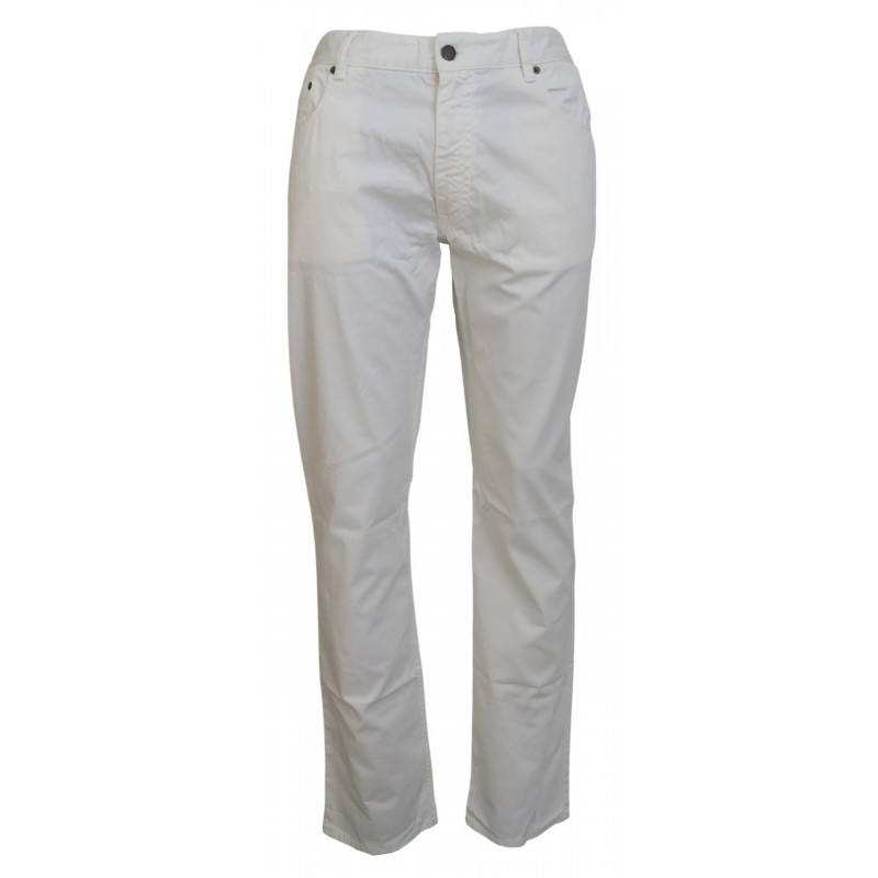 Jeans denim da uomo dal taglio dritto in cotone avorio - IT52 - L