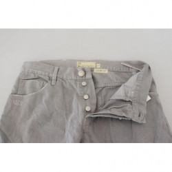 Jeans casual denim casual orlo piegato vestibilità dritta cotone gr