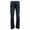 Jeans casual denim da uomo dal taglio dritto cotone lavato blu - IT