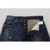 Jeans casual denim da uomo dal taglio dritto cotone lavato blu - IT
