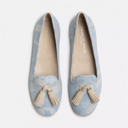 Ballerina in cotone azzurro - EU37/US7