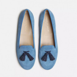 Scarpa bassa in pelle azzurra - EU38.5/US8.5