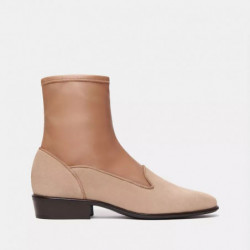 Stivale in pelle beige -...