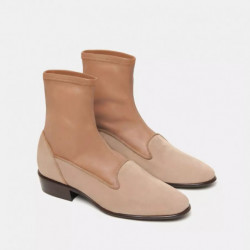 Stivale in pelle beige - EU37/US7