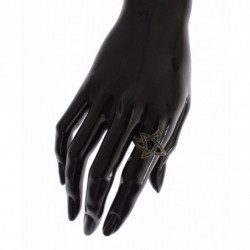 Anello da donna in argento 925 rodiato nero CZ - EU52 - US6