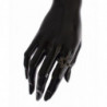 Anello da donna in argento 925 rodiato nero CZ - EU52 - US6