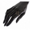 Anello da donna in argento 925 rodiato nero CZ - EU52 - US6