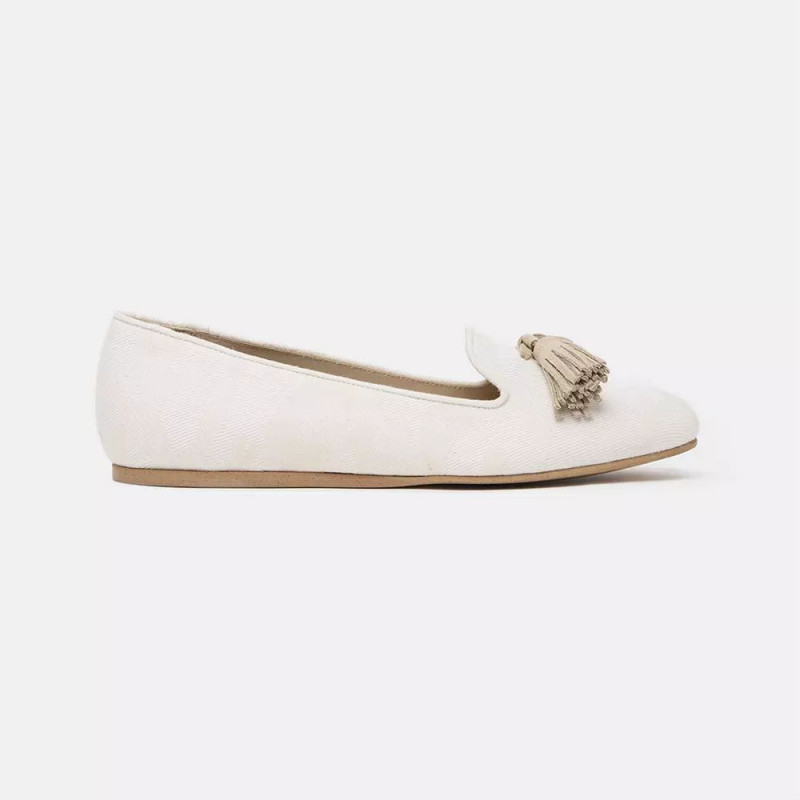 Scarpa bassa in seta beige - EU36.5/US6.5
