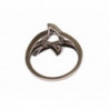 Anello da donna in argento 925 rodiato nero CZ - EU52 - US6