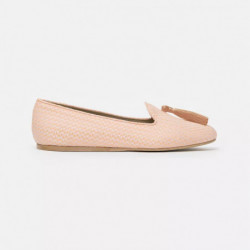 Scarpa piatta in pelle rosa...