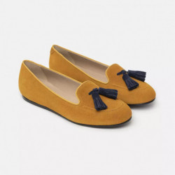 Scarpa piatta in pelle gialla - EU41/US11