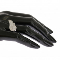 Anello argento 925 ali trasparenti da donna argento - EU56 - US8